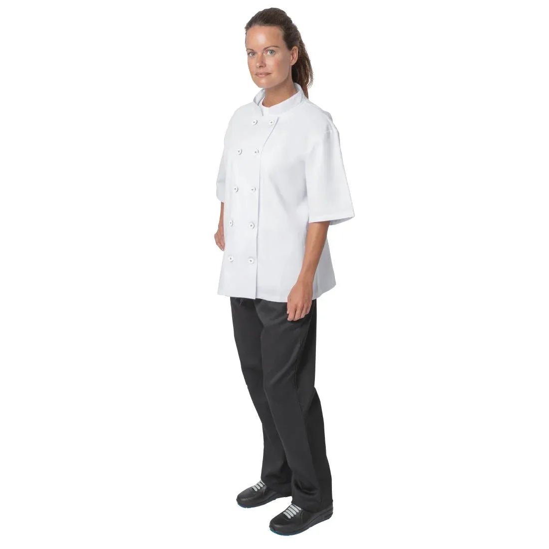 BB547- Nisbets Essentials Short Sleeve Chefs Jacket White (Pack of 2) - JD Catering Equipment Solutions Ltd