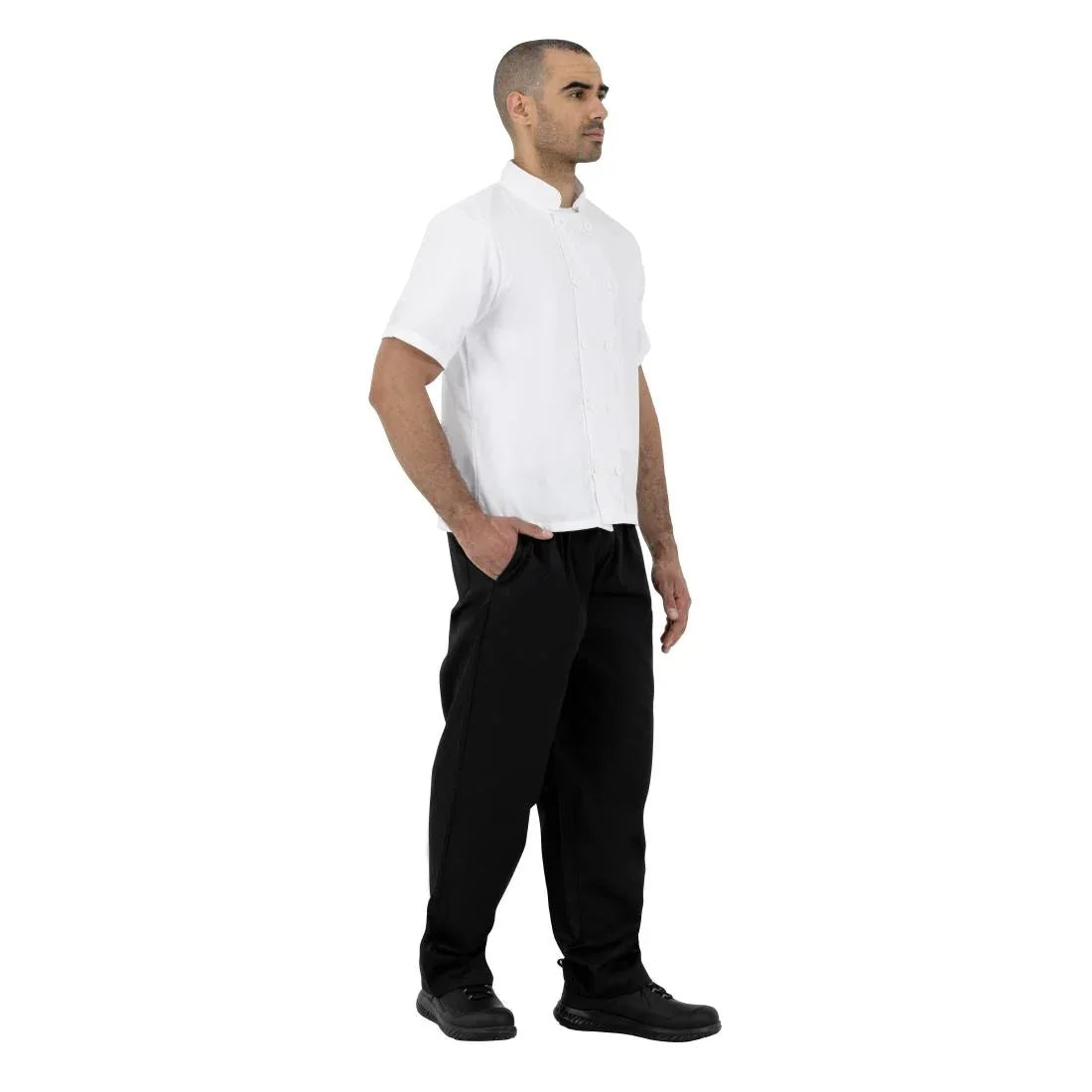 BB547- Nisbets Essentials Short Sleeve Chefs Jacket White (Pack of 2) - JD Catering Equipment Solutions Ltd