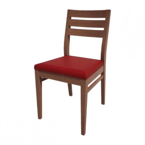 HS363 Bolero Bespoke Marty A Side Chair in Red/Wenge