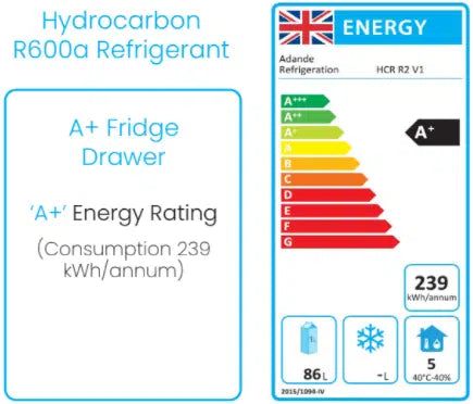 Adande - Bulk Storage - Fridge Only A+ Three Drawer - Rear Engine - HCR3 Series