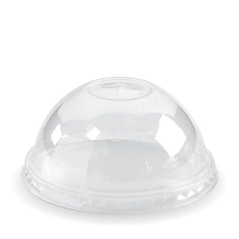 PLA Dome Lid - X-Slot - Clear - Fits 300-700ml (96mm) - 1000/ctn - clear - BioPak commercial catering consumable