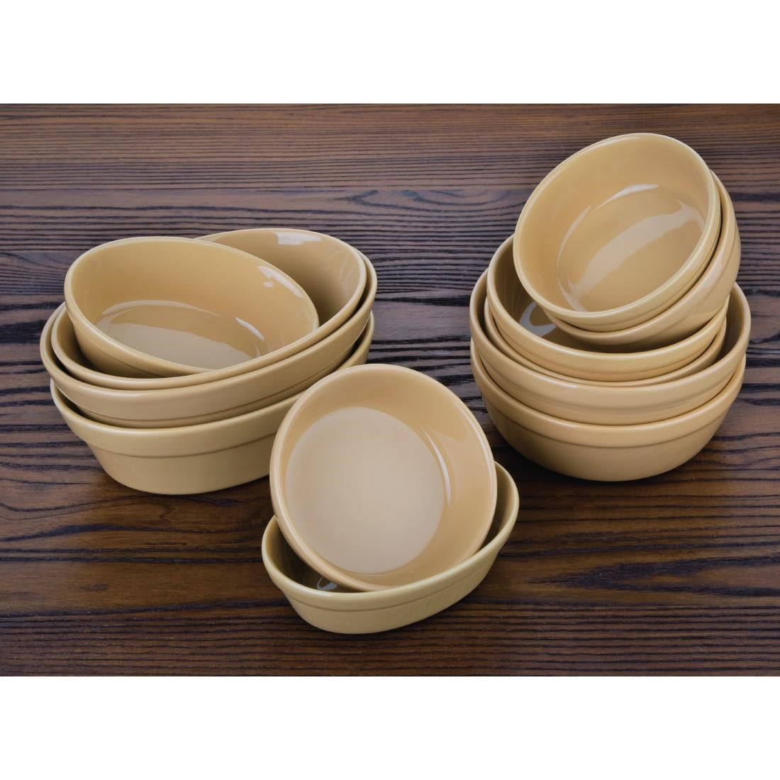 C108 Olympia Stoneware Oval Pie Bowls 161 x 116mm (Pack of 6)
