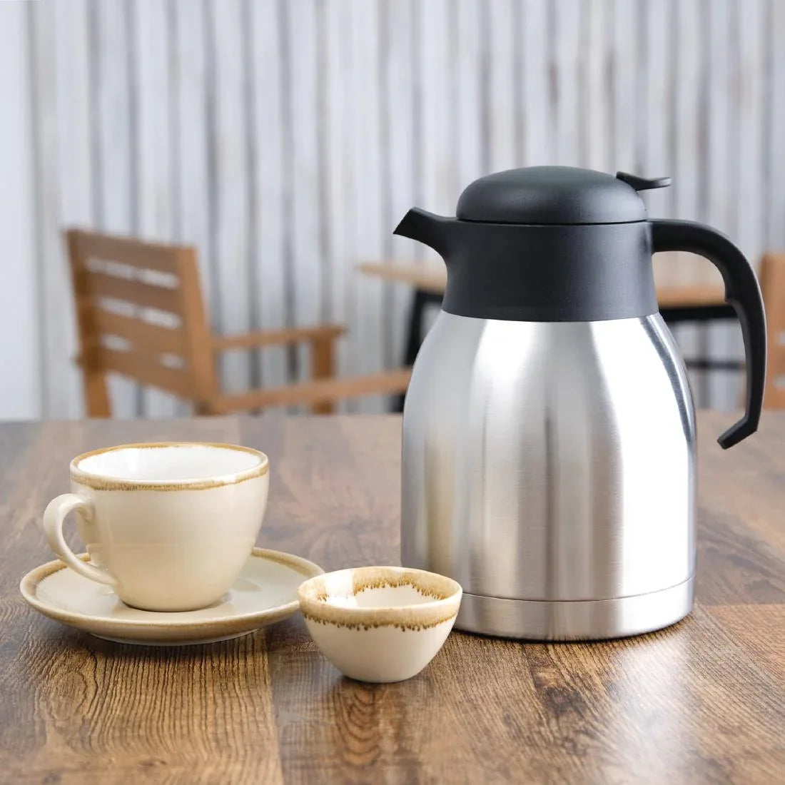 C092 Olympia Stainless Steel Vacuum Jug 1.5Ltr - JD Catering Equipment Solutions Ltd