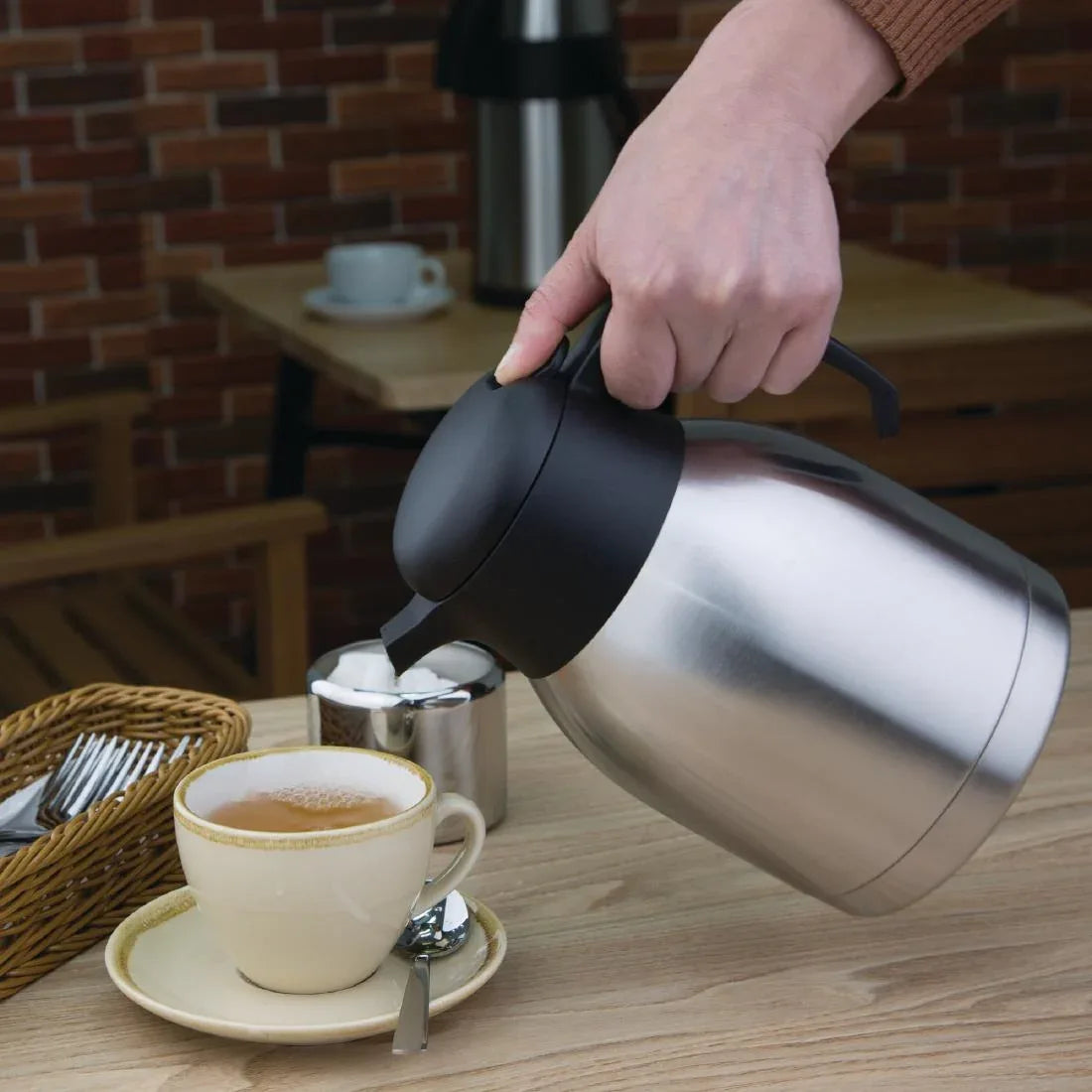 C092 Olympia Stainless Steel Vacuum Jug 1.5Ltr - JD Catering Equipment Solutions Ltd