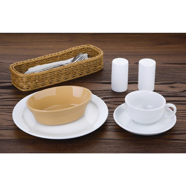 C108 Olympia Stoneware Oval Pie Bowls 161 x 116mm (Pack of 6)