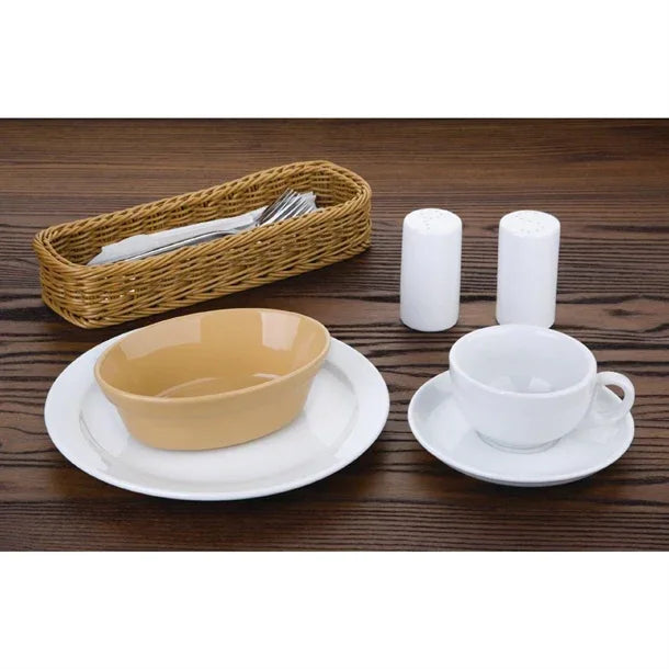 C108 Olympia Stoneware Oval Pie Bowls 161 x 116mm (Pack of 6) - JD Catering Equipment Solutions Ltd