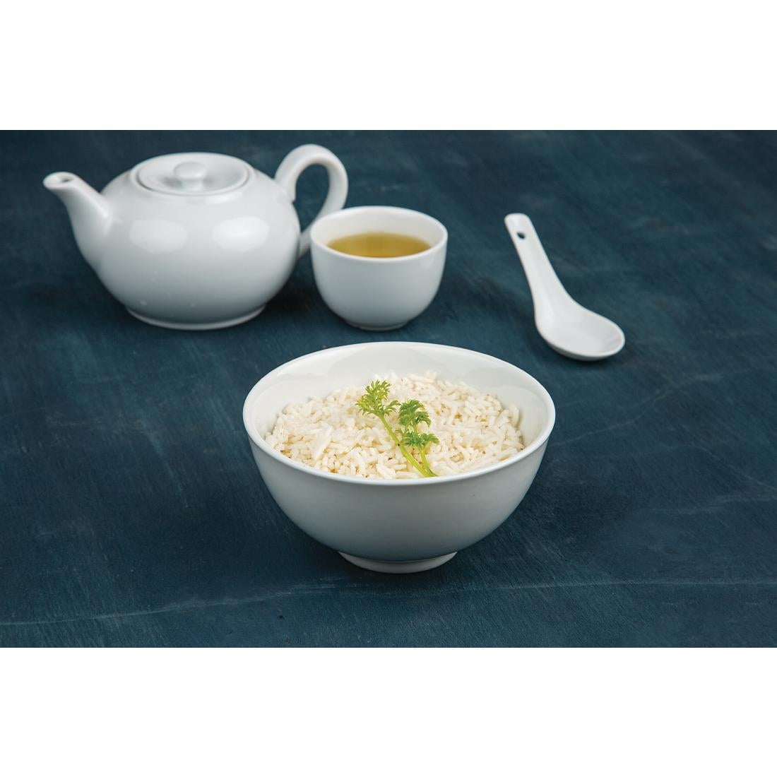 C253 Olympia Whiteware Rice Bowls 130mm 390ml (Pack of 12)