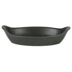 Pack Size 12 - Rustico Stoneware Rustico Carbon Oval Eared Dish 22cm - C31201