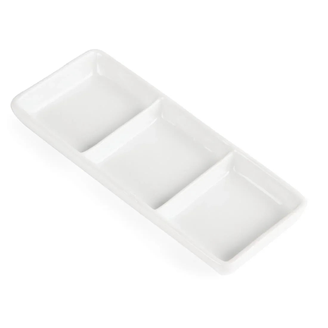 C336 Olympia Whiteware 3 Section Dishes (Pack of 12) - JD Catering Equipment Solutions Ltd