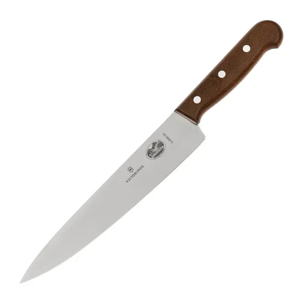 C605 Victorinox Wooden Handled Carving Knife 21.6cm - JD Catering Equipment Solutions Ltd