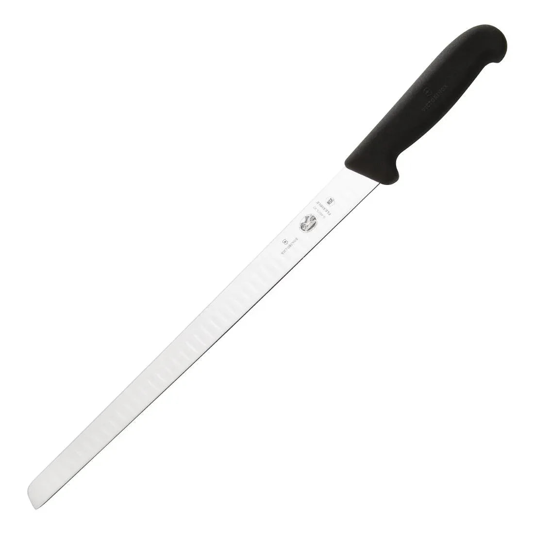 C664 Victorinox Fibrox Scalloped Blade Salmon Knife 30.5cm - JD Catering Equipment Solutions Ltd