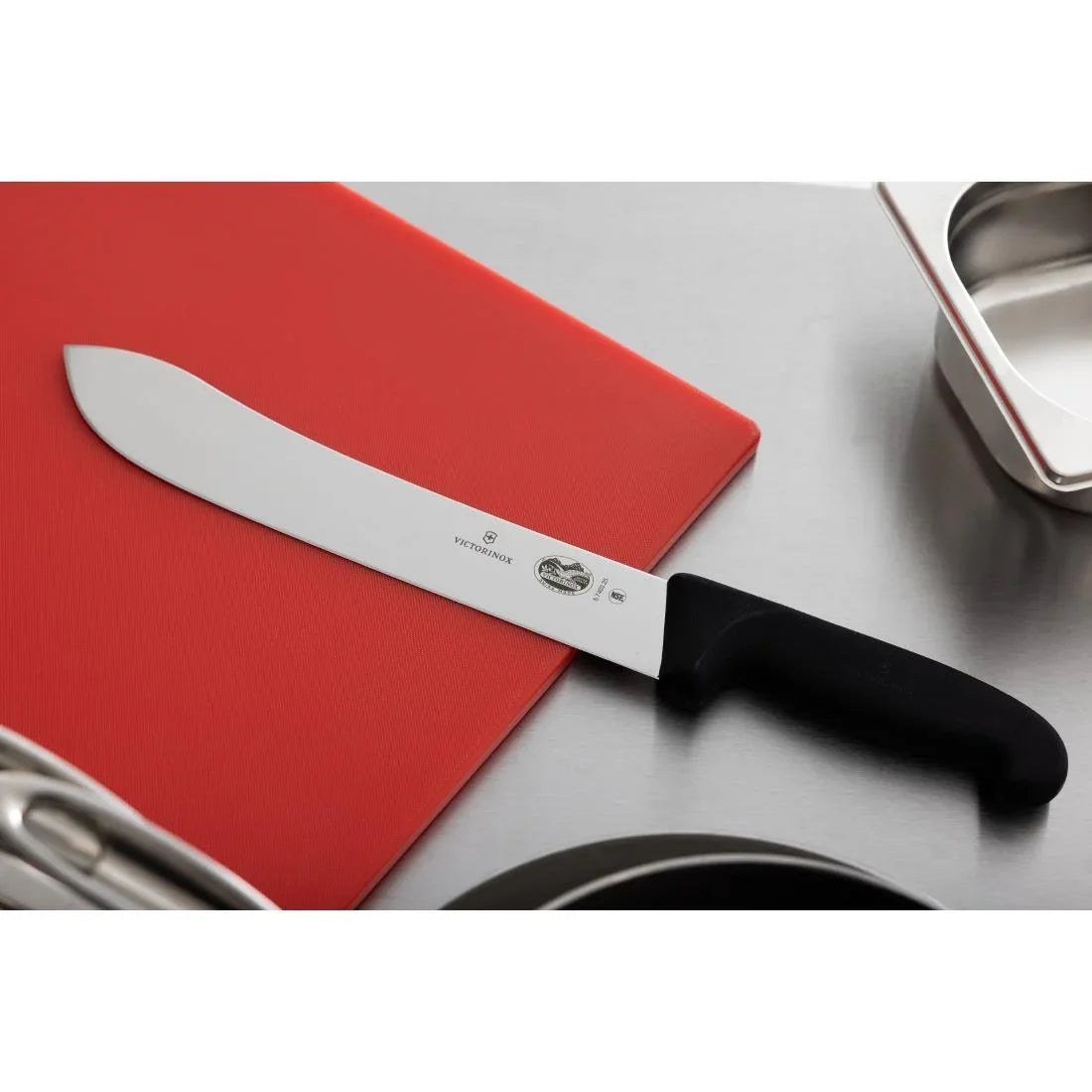 C675 Victorinox Fibrox Butchers Steak Knife 25.5cm - JD Catering Equipment Solutions Ltd