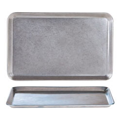 Pack Size 1 - DPS Tableware Antique Steel Rectangular Tray 30cm x 21cm - CB0092