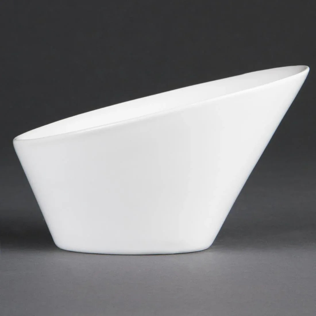 CB080 Olympia Whiteware Oval Sloping Bowls 180(W)x200(L)mm (Pack of 3) - JD Catering Equipment Solutions Ltd