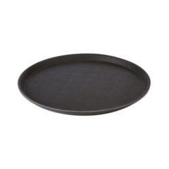 Pack Size 1 - DPS Tableware Black Round Non-Slip Tray 35.5cm - CB1006