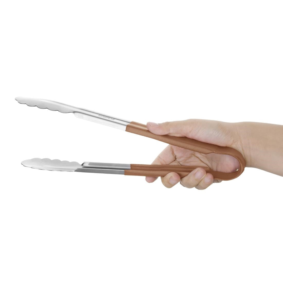 CB158 Vogue Colour Coded Brown Serving Tongs 11" - JD Catering Equipment Solutions Ltd