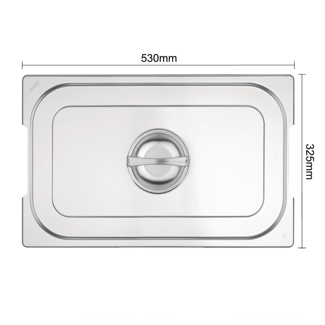 CB181 Vogue Stainless Steel 1/1 Gastronorm Handled Pan Lid