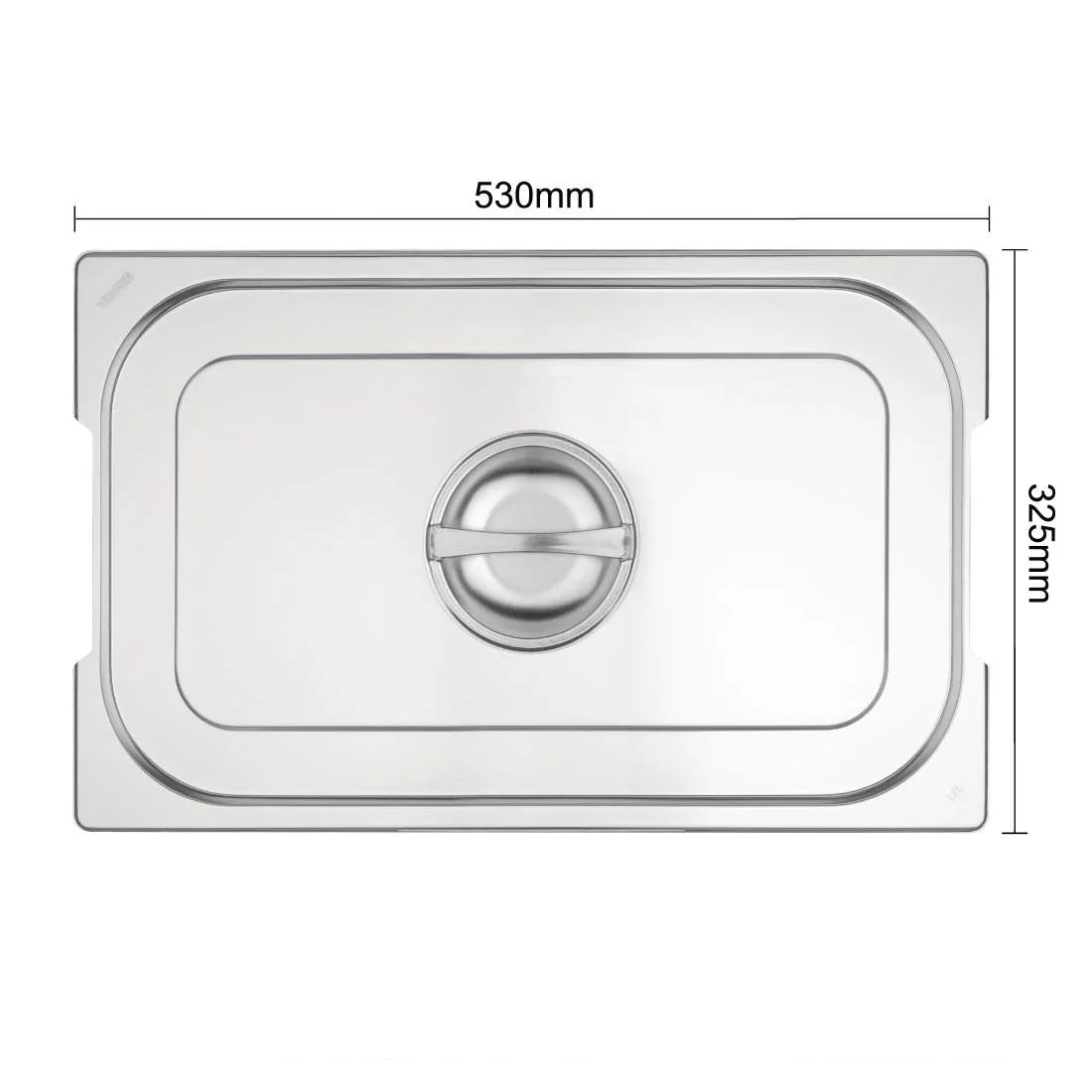 CB181 Vogue Stainless Steel 1/1 Gastronorm Handled Pan Lid - JD Catering Equipment Solutions Ltd
