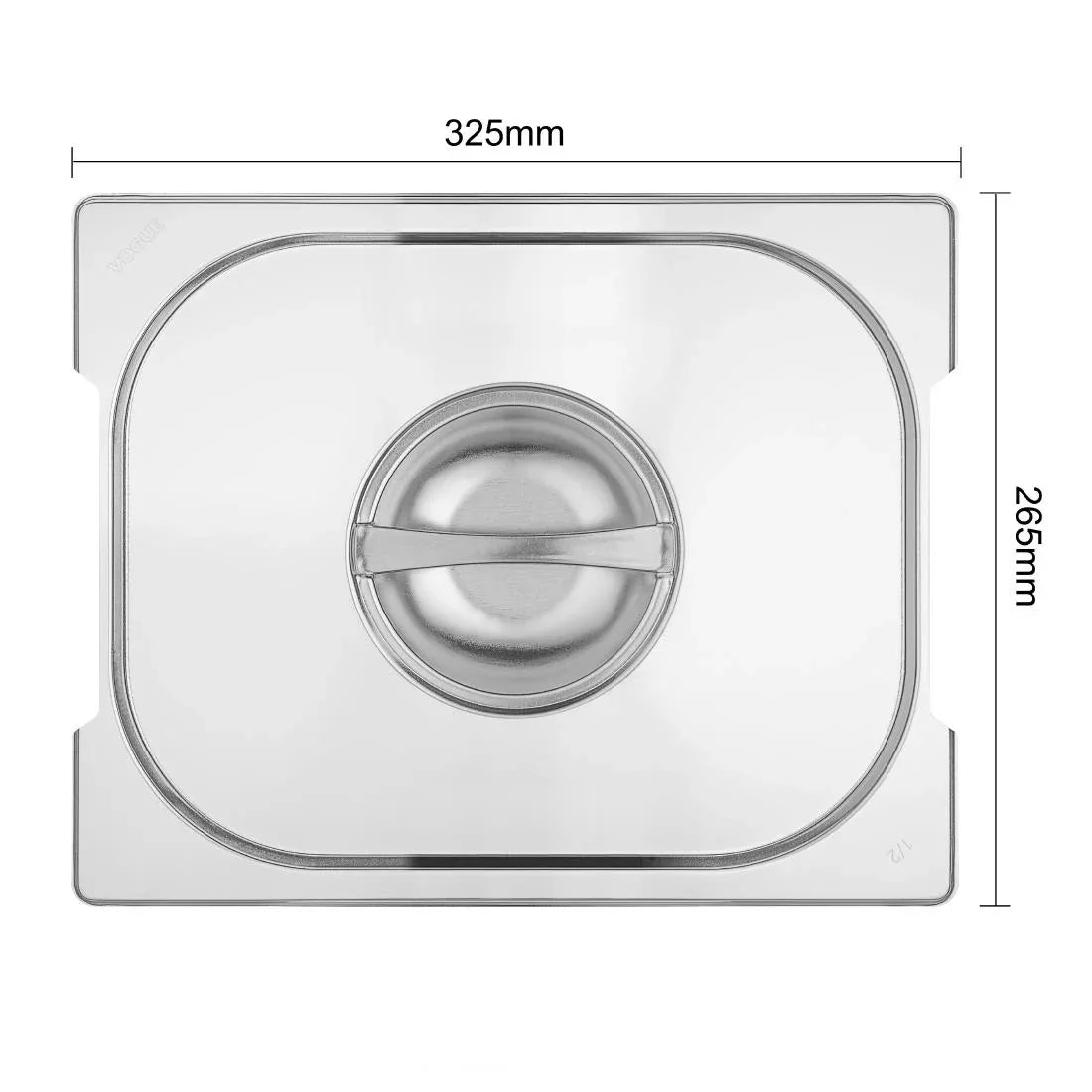 CB185 Vogue Stainless Steel 1/2 Gastronorm Handled Pan Lid - JD Catering Equipment Solutions Ltd