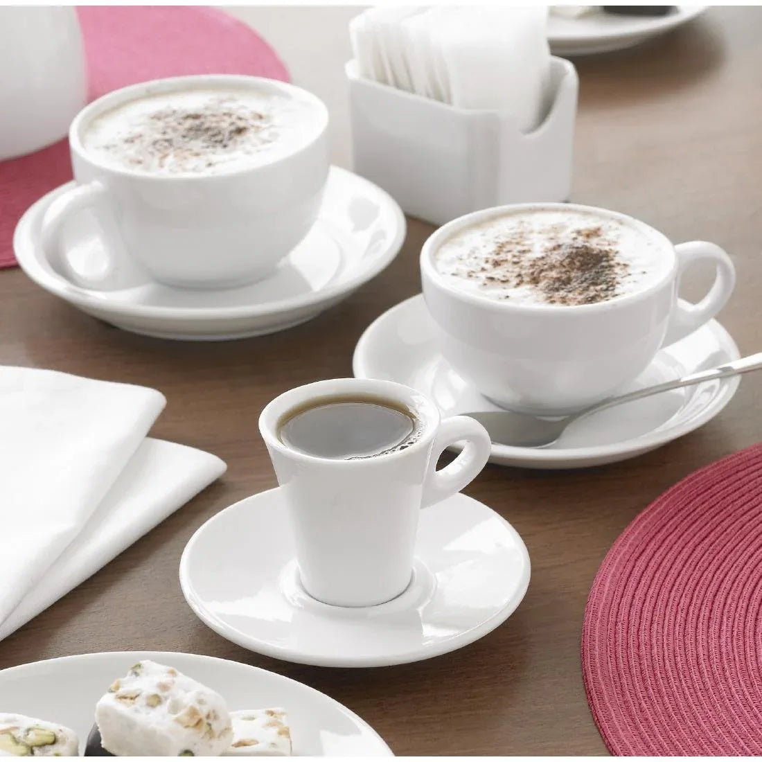 CB463 Olympia Whiteware Cappuccino Saucers 160mm (Pack of 12) - JD Catering Equipment Solutions Ltd