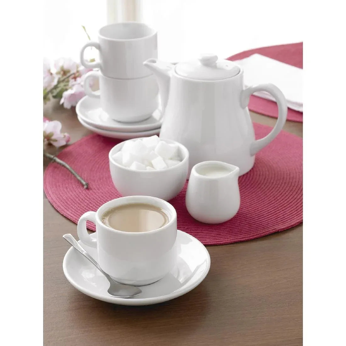 CB463 Olympia Whiteware Cappuccino Saucers 160mm (Pack of 12) - JD Catering Equipment Solutions Ltd