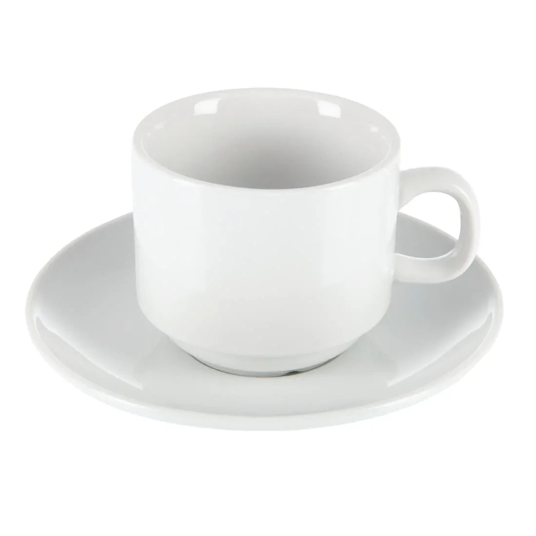 CB468 Olympia Whiteware Stacking Saucers (Pack of 12)