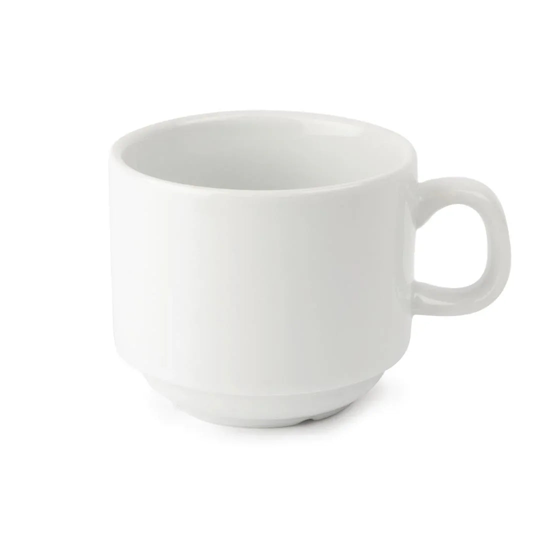 CB467 Olympia Whiteware Stacking Tea Cups 7oz 200ml (Pack of 12) - JD Catering Equipment Solutions Ltd