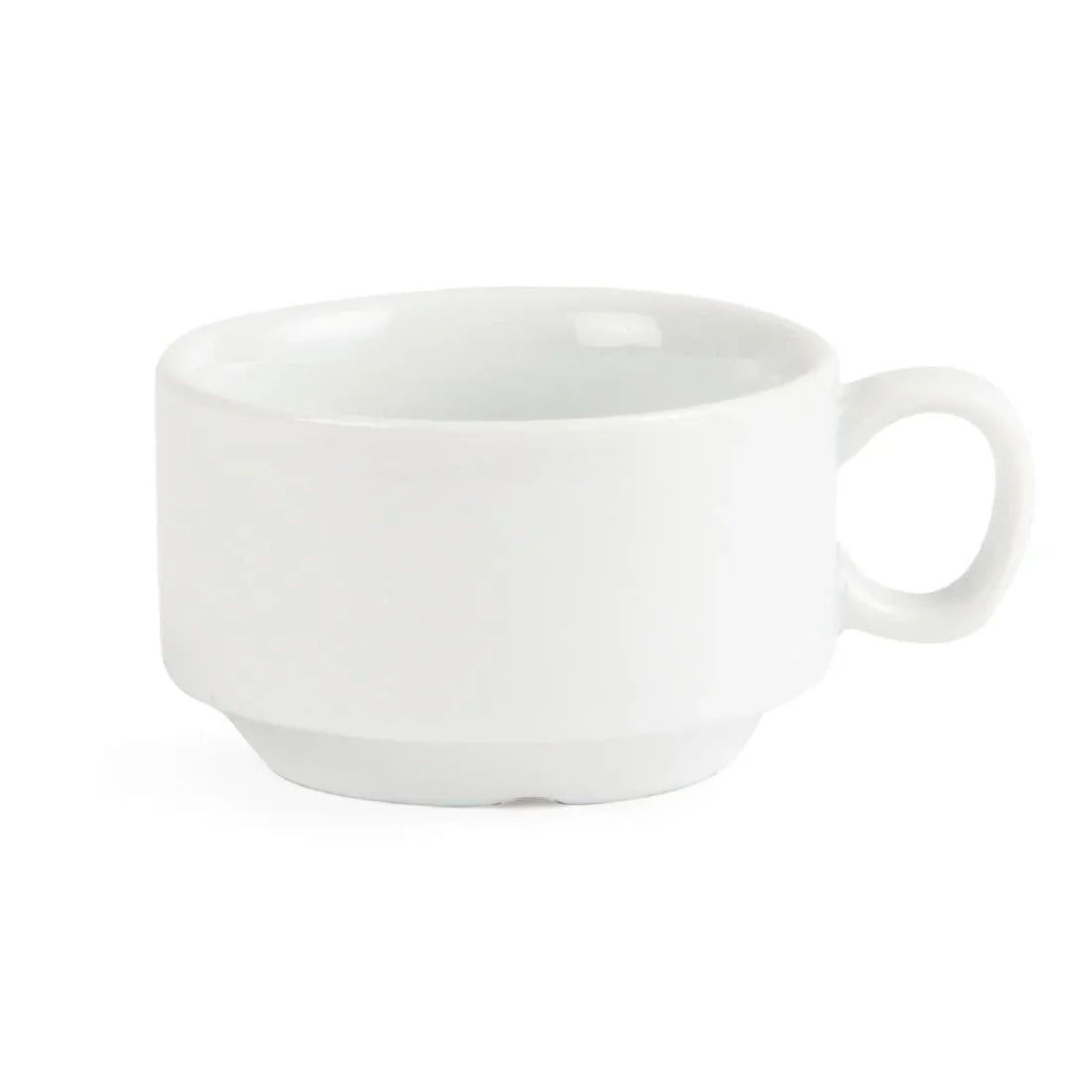 CB471 Olympia Whiteware Stacking Espresso Cups 85ml 3oz (Pack of 12) - JD Catering Equipment Solutions Ltd