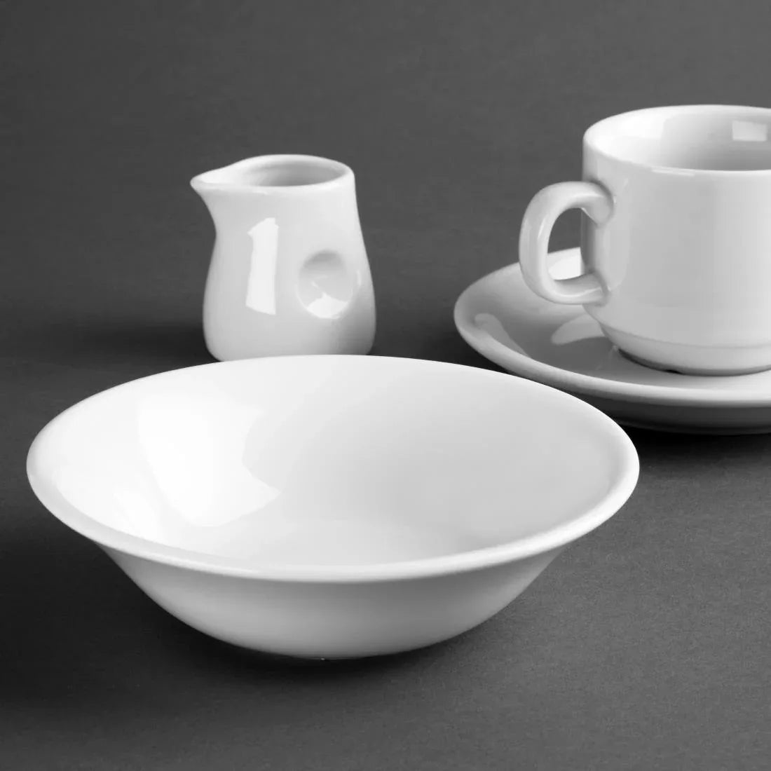 CB475 Olympia Whiteware Oatmeal Bowls 150mm 300ml (Pack of 12) - JD Catering Equipment Solutions Ltd