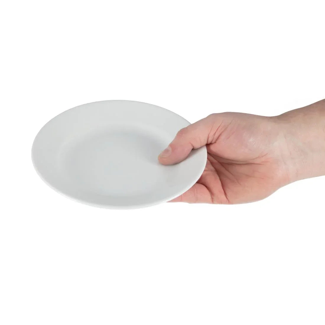 CB478 Olympia Whiteware Wide Rimmed Plates 165mm (Pack of 12) - JD Catering Equipment Solutions Ltd