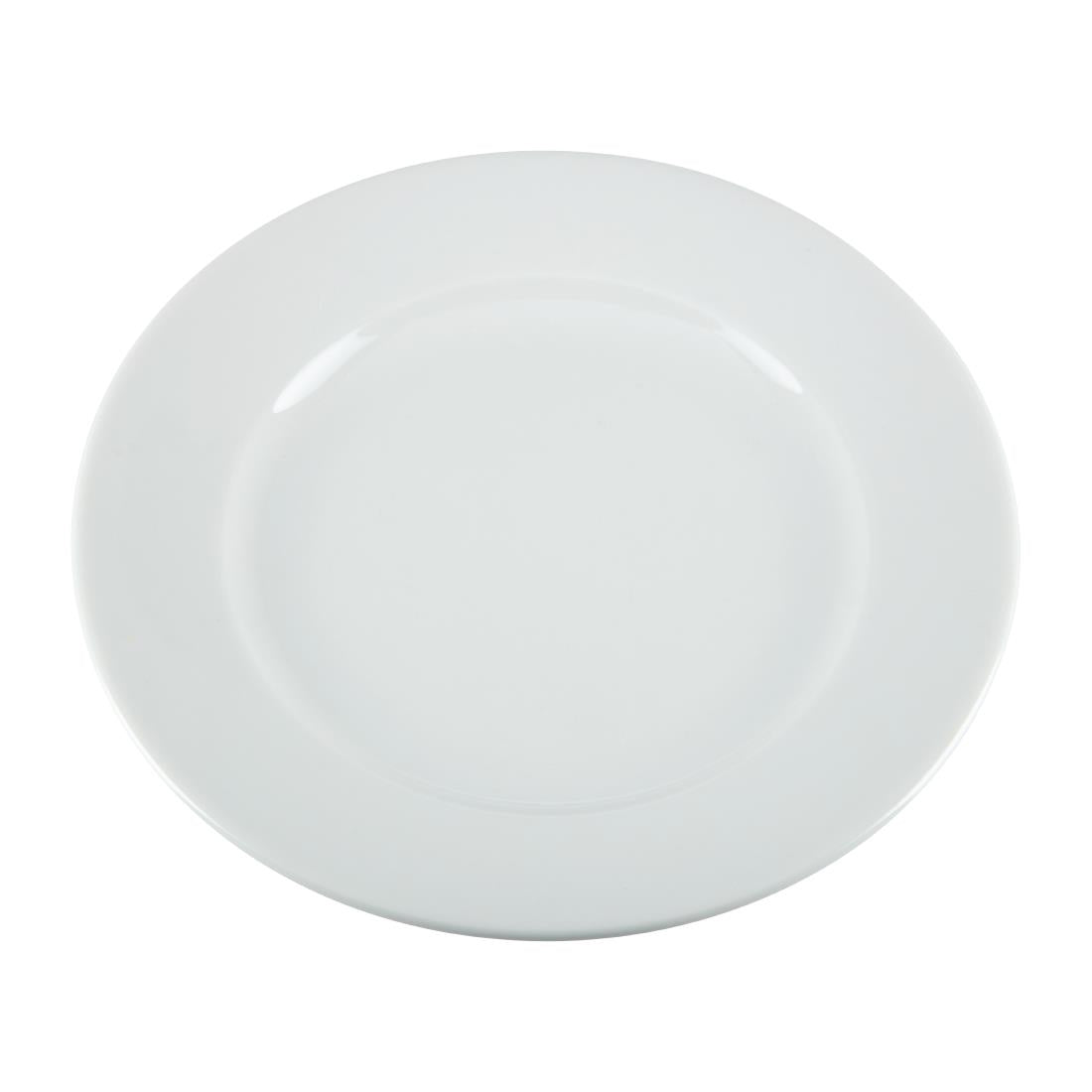 CB479 Olympia Whiteware Wide Rimmed Plates 202mm (Pack of 12)