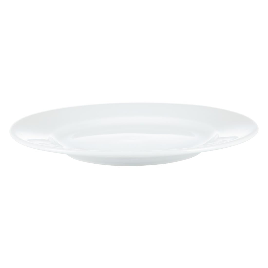 CB479 Olympia Whiteware Wide Rimmed Plates 202mm (Pack of 12)