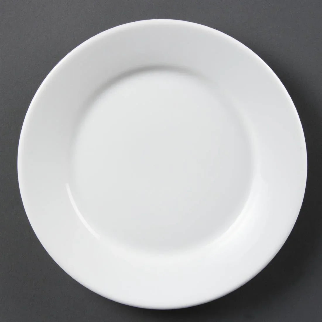CB480 Olympia Whiteware Wide Rimmed Plates 230mm (Pack of 12) - JD Catering Equipment Solutions Ltd