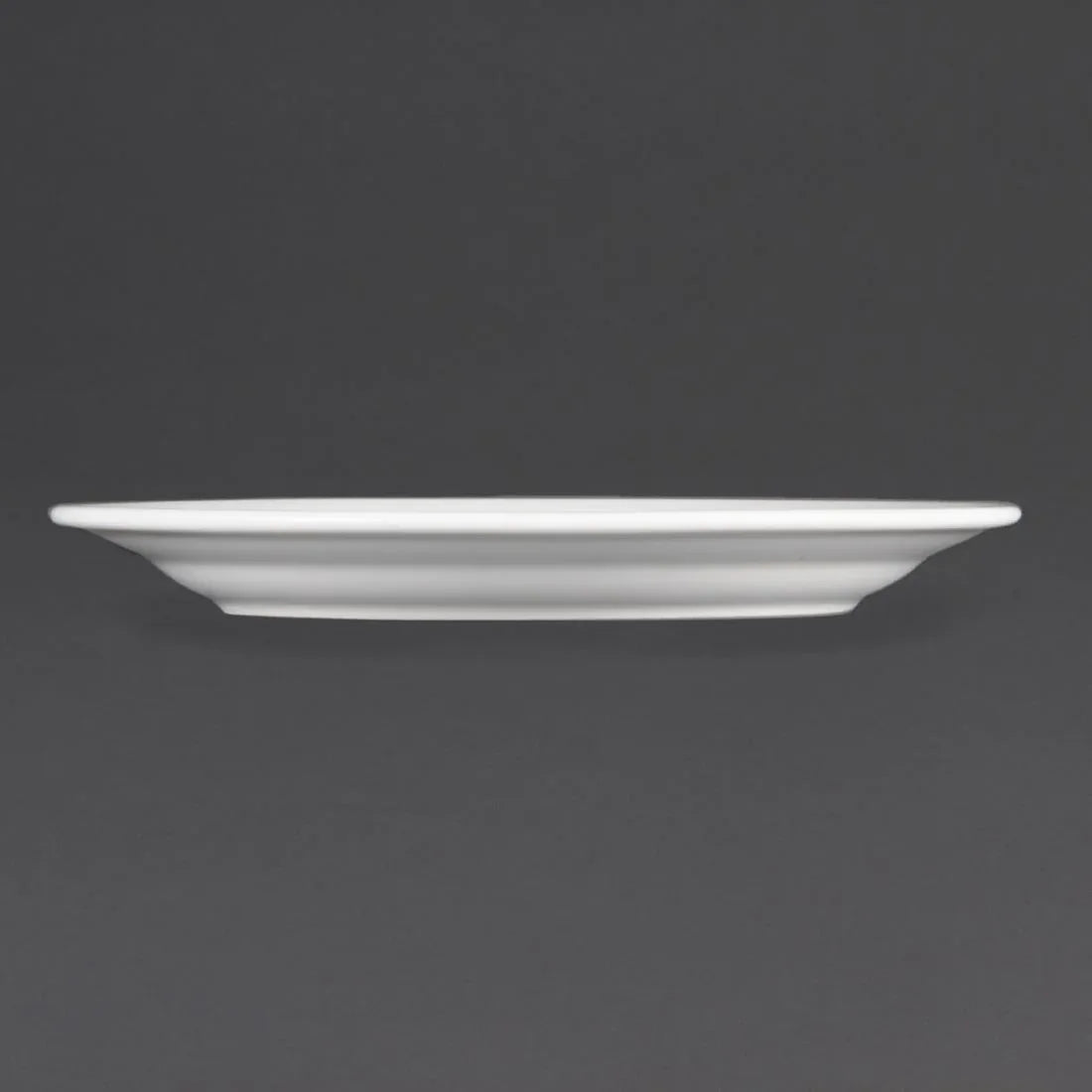 CB480 Olympia Whiteware Wide Rimmed Plates 230mm (Pack of 12) - JD Catering Equipment Solutions Ltd