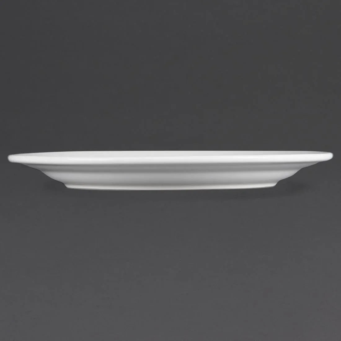 CB481 Olympia Whiteware Wide Rimmed Plates 250mm (Pack of 12)
