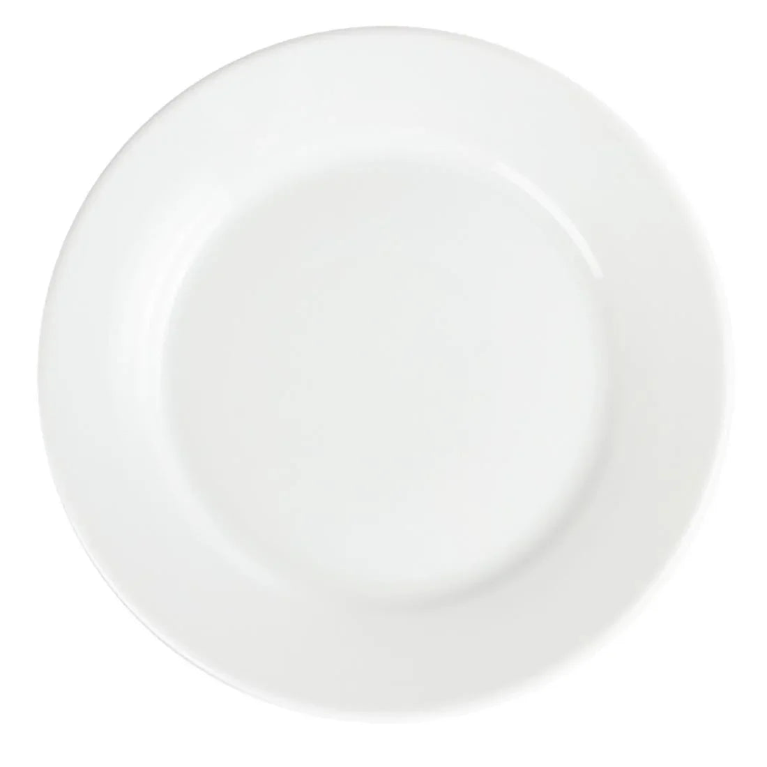 CB481 Olympia Whiteware Wide Rimmed Plates 250mm (Pack of 12)