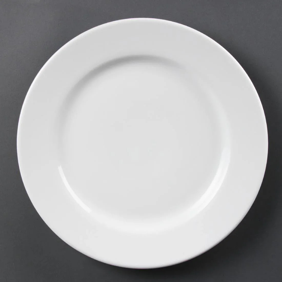 CB483 Olympia Whiteware Wide Rimmed Plates 310mm (Pack of 6) - JD Catering Equipment Solutions Ltd