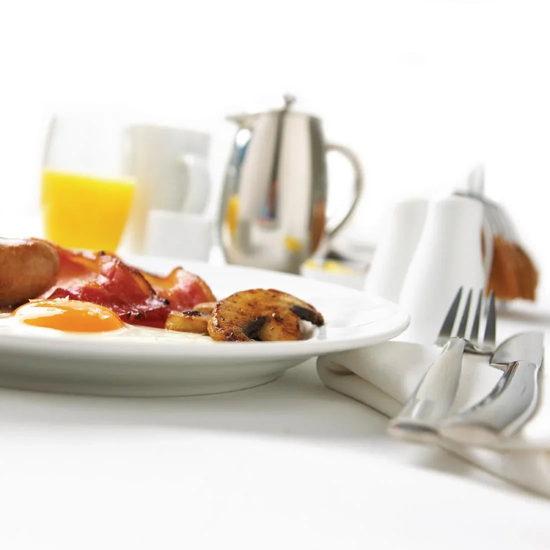 CB483 Olympia Whiteware Wide Rimmed Plates 310mm (Pack of 6) - JD Catering Equipment Solutions Ltd