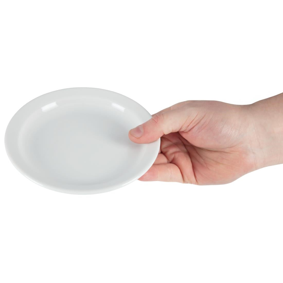 CB486 Olympia Whiteware Narrow Rimmed Plates 150mm (Pack of 12)