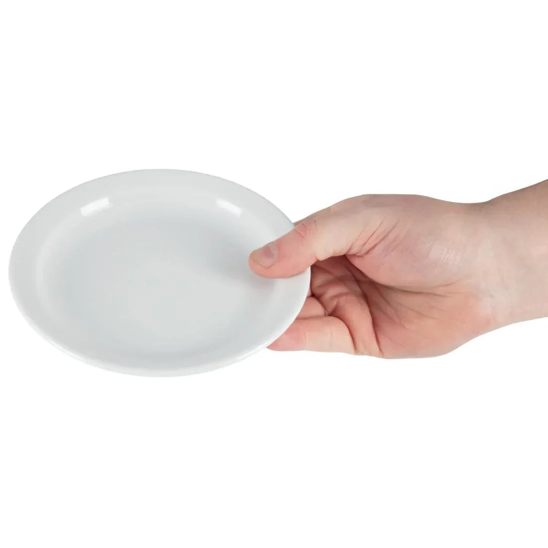 CB486 Olympia Whiteware Narrow Rimmed Plates 150mm (Pack of 12) - JD Catering Equipment Solutions Ltd