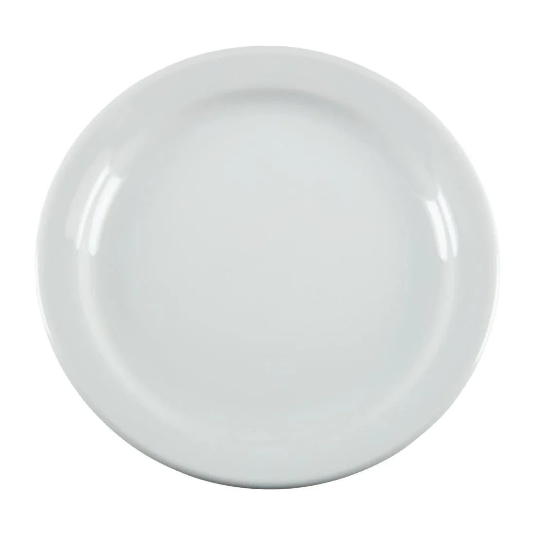 CB487 Olympia Whiteware Narrow Rimmed Plates 180mm (Pack of 12) - JD Catering Equipment Solutions Ltd