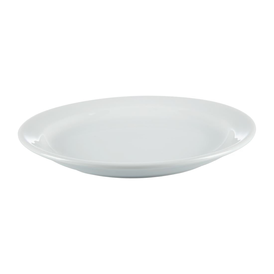 CB487 Olympia Whiteware Narrow Rimmed Plates 180mm (Pack of 12)