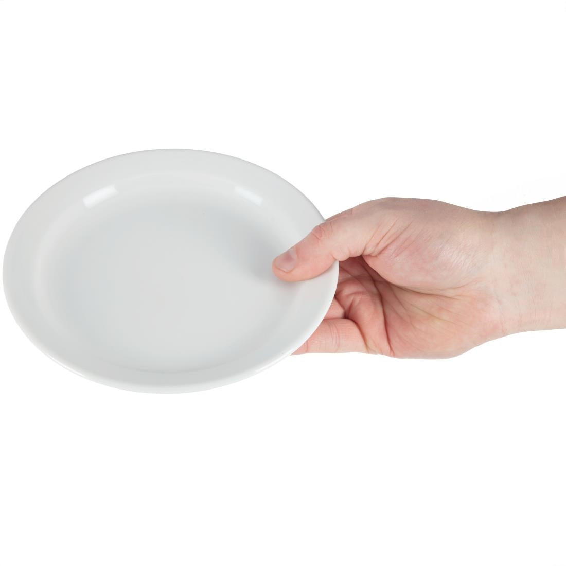 CB487 Olympia Whiteware Narrow Rimmed Plates 180mm (Pack of 12)