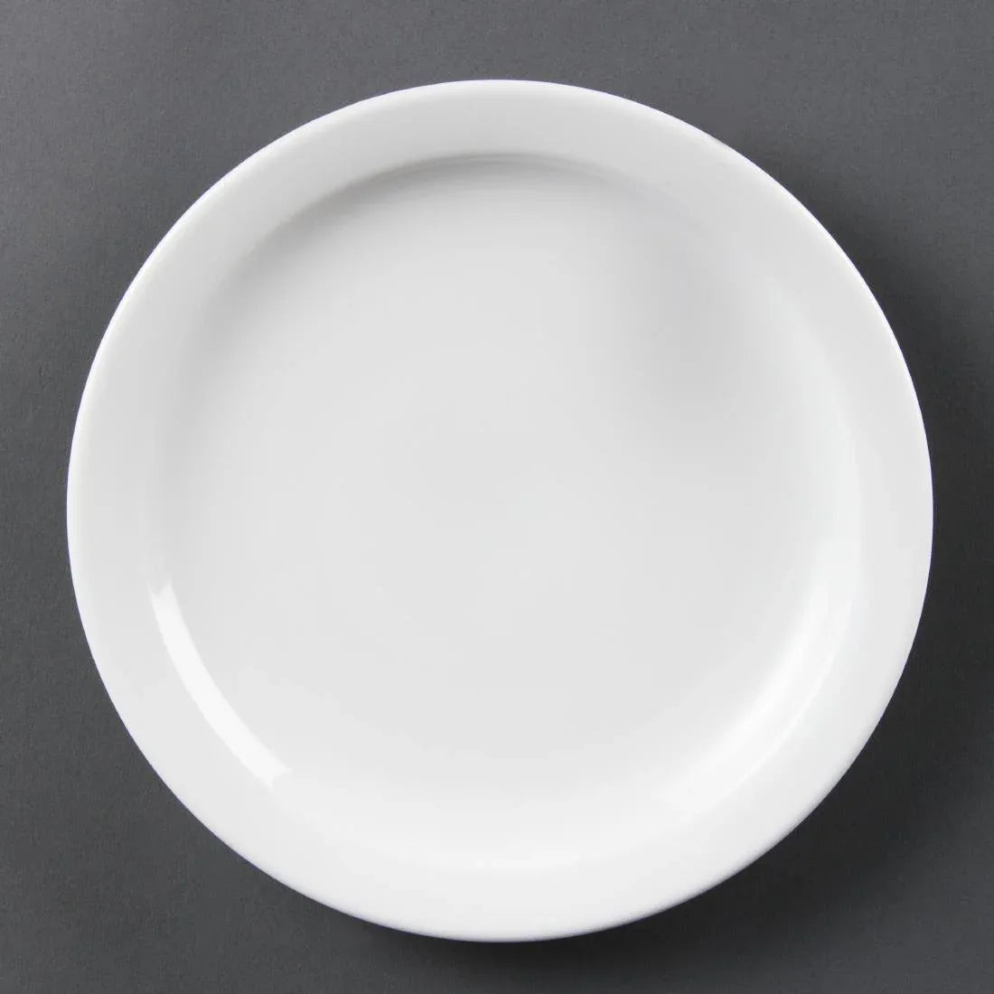 CB488 Olympia Whiteware Narrow Rimmed Plates 202mm (Pack of 12) - JD Catering Equipment Solutions Ltd