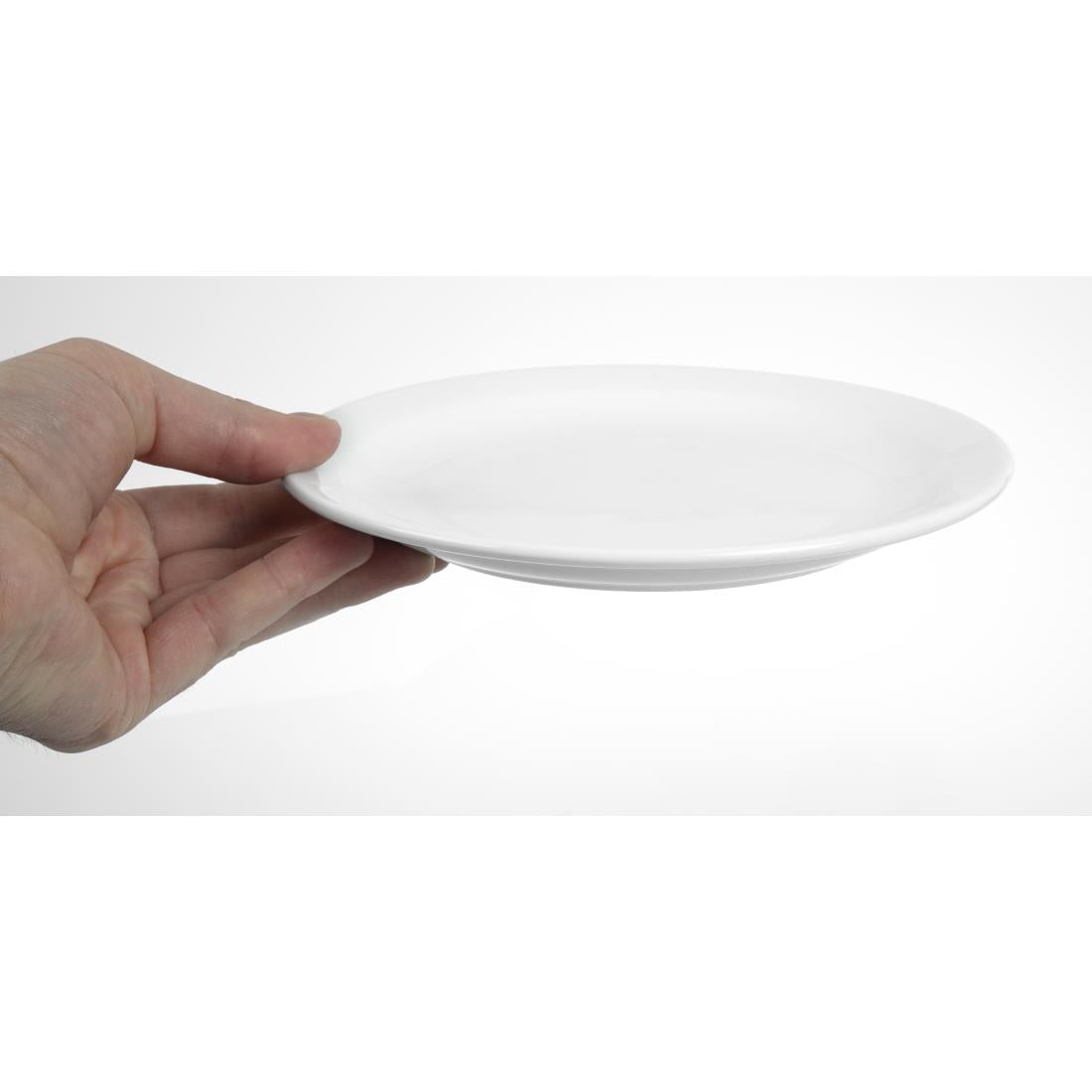 CB488 Olympia Whiteware Narrow Rimmed Plates 202mm (Pack of 12)