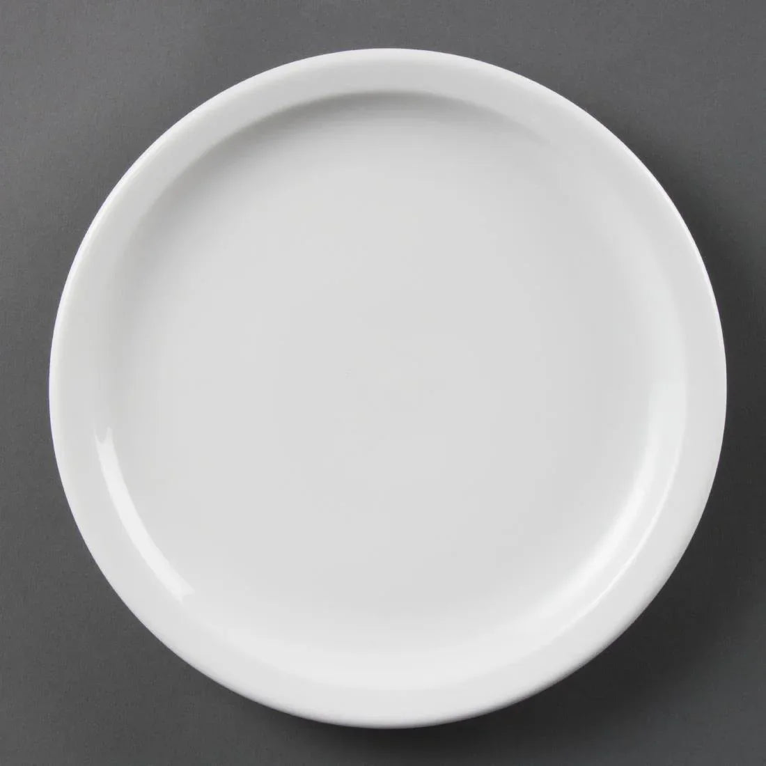 CB489 Olympia Whiteware Narrow Rimmed Plates 230mm (Pack of 12) - JD Catering Equipment Solutions Ltd