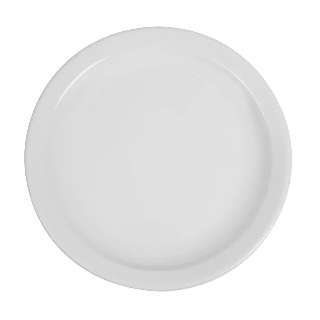 CB490 Olympia Whiteware Narrow Rimmed Plates 250mm (Pack of 12) - JD Catering Equipment Solutions Ltd