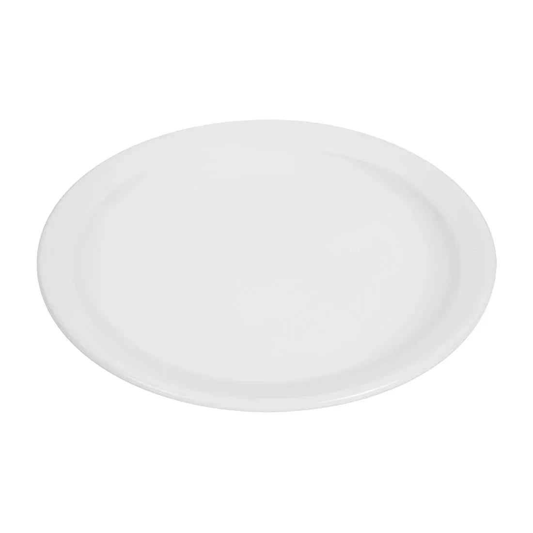 CB490 Olympia Whiteware Narrow Rimmed Plates 250mm (Pack of 12) - JD Catering Equipment Solutions Ltd