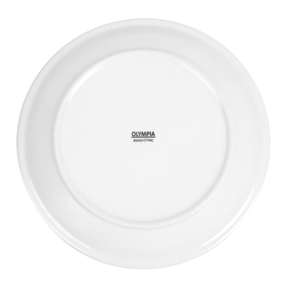 CB490 Olympia Whiteware Narrow Rimmed Plates 250mm (Pack of 12)