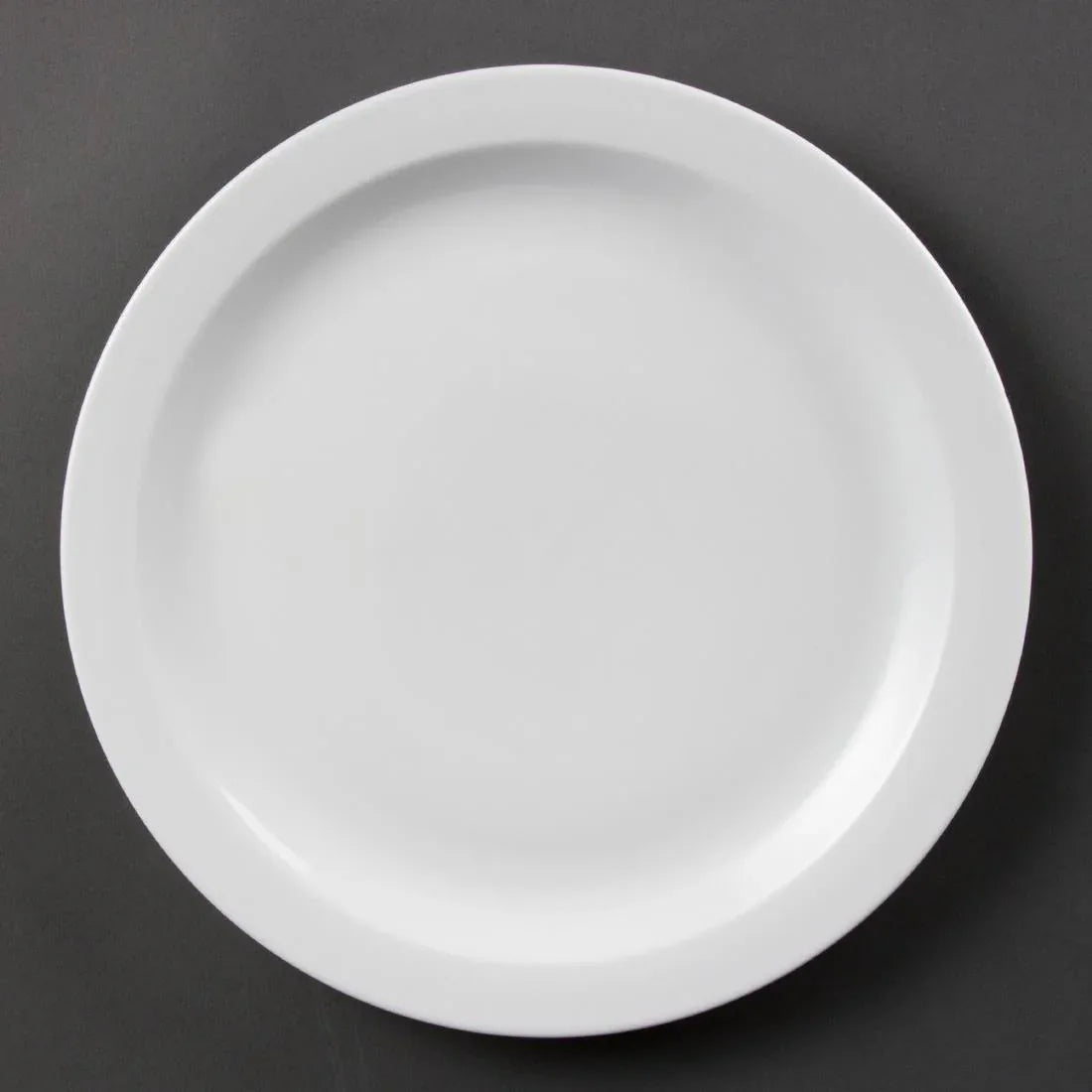 CB491 Olympia Whiteware Narrow Rimmed Plates 280mm (Pack of 6) - JD Catering Equipment Solutions Ltd